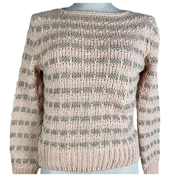 Vintage Womens Chance Encounters Sweater Size M Pullover Silk Blend Hand Knit - Picture 2 of 7